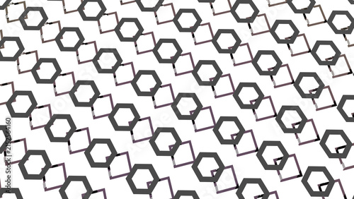 Geometric hexagon pattern on white background