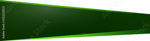 Abstract dark green geometric banner with bright green border on transparent background. Modern angular design element for headers, labels, lower thirds, or presentation layouts.