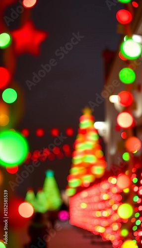 Frame of Red and Green Lights at Christmas Holiday, ||red lights, illuminated