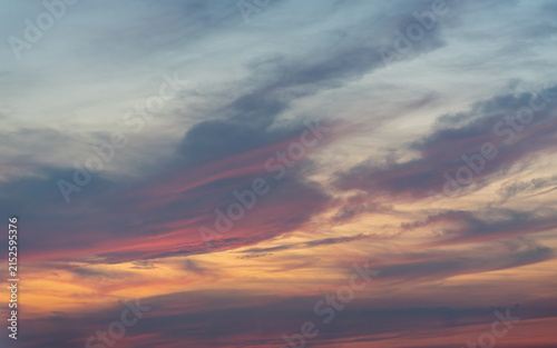 Photography sunset in the sky