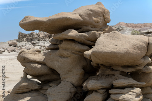 Close-up of Fantasy Canyon formation with others in the background