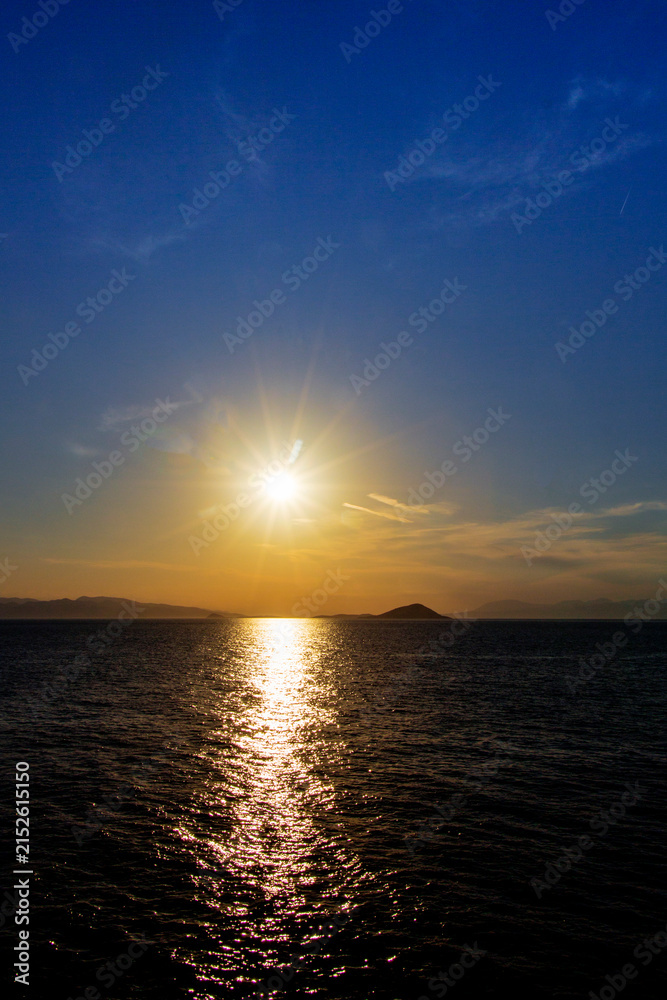 Obraz premium Evening Over the Saronic Gulf, Greece