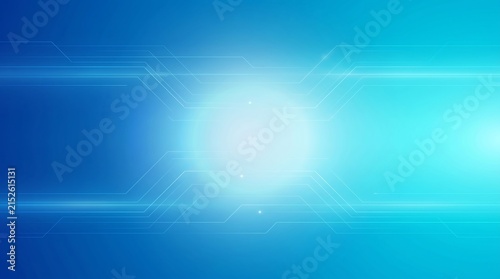 Horizontal Cyan Tech Horizon and Central Glow