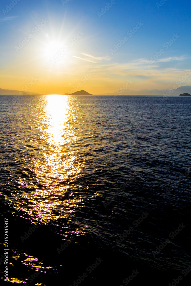 Obraz premium Evening Over the Saronic Gulf, Greece