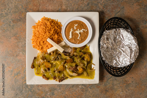 Steak with salsa verde