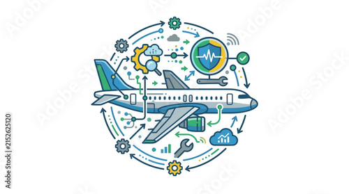 Airplane Technology Network: Aviation Innovation, Data Analysis, Security, and Cloud Computing