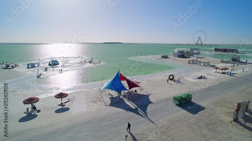 Aerial View of Ten-Thousand-Zhang Salt Bridge in Qarhan Salt Lake: Pure Emerald Water, White Salt Causeway and Sunlight in Qinghai