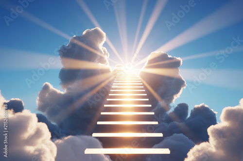 Sunlight breaking through icy mountain peaks with dramatic lens flare and cold blue tones