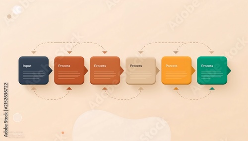 Generative AI visualizes a simplified flowchart illustrating process stages
