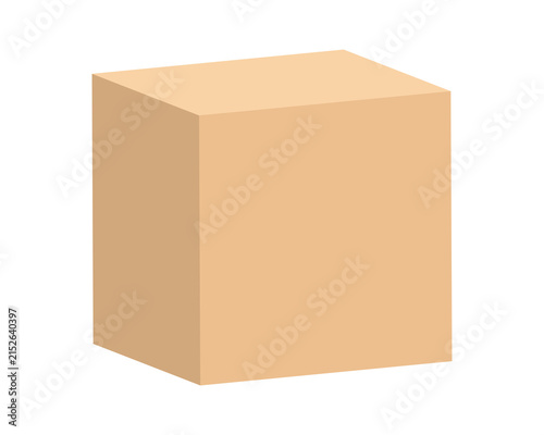 Blank Kraft Cardboard Shipping Box Packaging Mockup Template for Product Branding, Ecommerce, Retail, and Package Design Isolated on transparent background. Front, top, and left side views