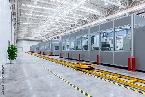 Modern Automated Factory Production Line Interior