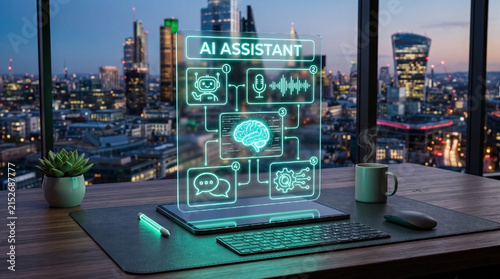 AI Assistant with Artificial Intelligence, Voice Recognition, Chatbot and Workflow Automation Technology.
