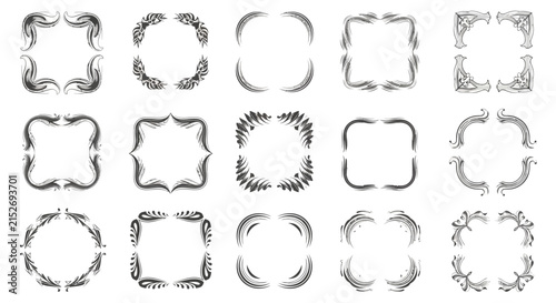 Ornate Frame Collection: Vintage & Decorative Borders Isolated