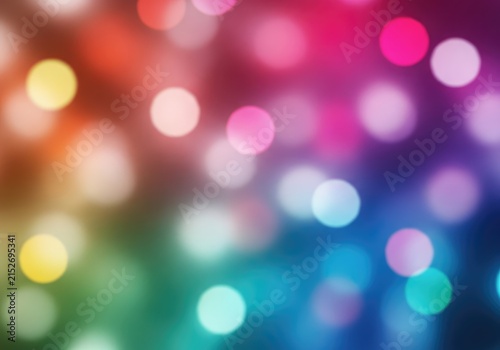 Vibrant, artistic wallpaper with extreme depth variation and numerous defocused light spots forming colorful, abstract bokeh texture, saturated, dots, defocused