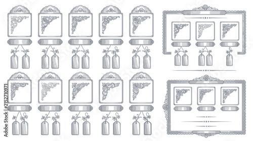 Vintage Graphic Elements: Corners, Frames, Labels, Icons - Isolated