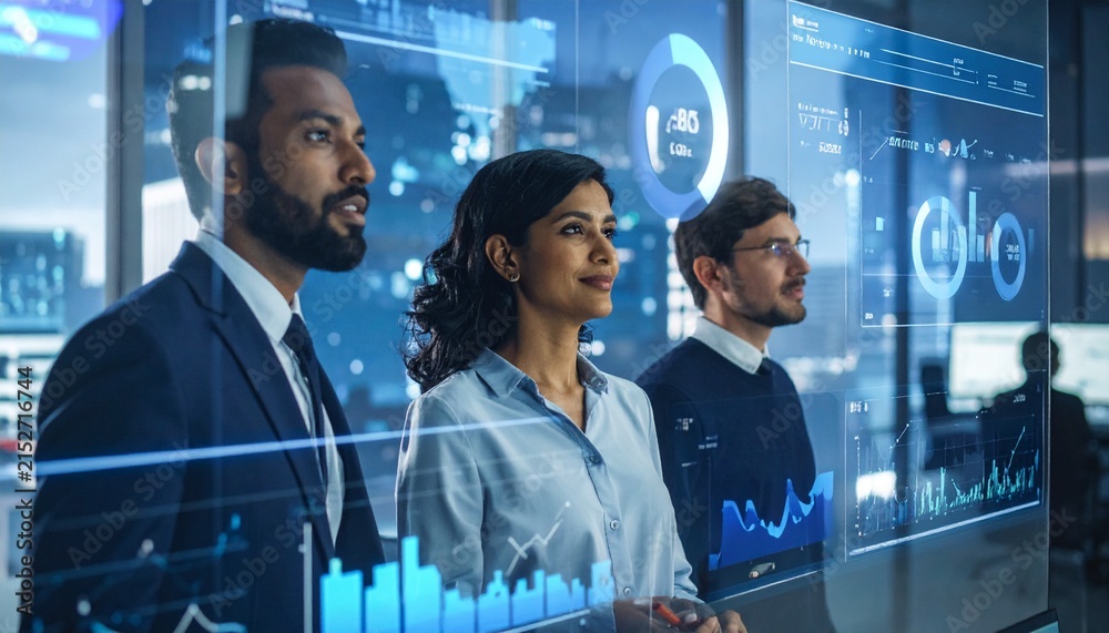 Fototapeta premium AI-Powered Financial Analytics and Business Intelligence