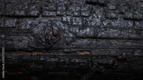 closeup of deeply charred wood backdrop