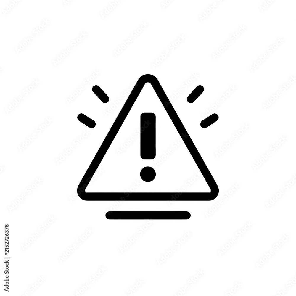 © Wave - A black warning icon featuring an exclamation mark inside a triangle, symbolizing alert or caution