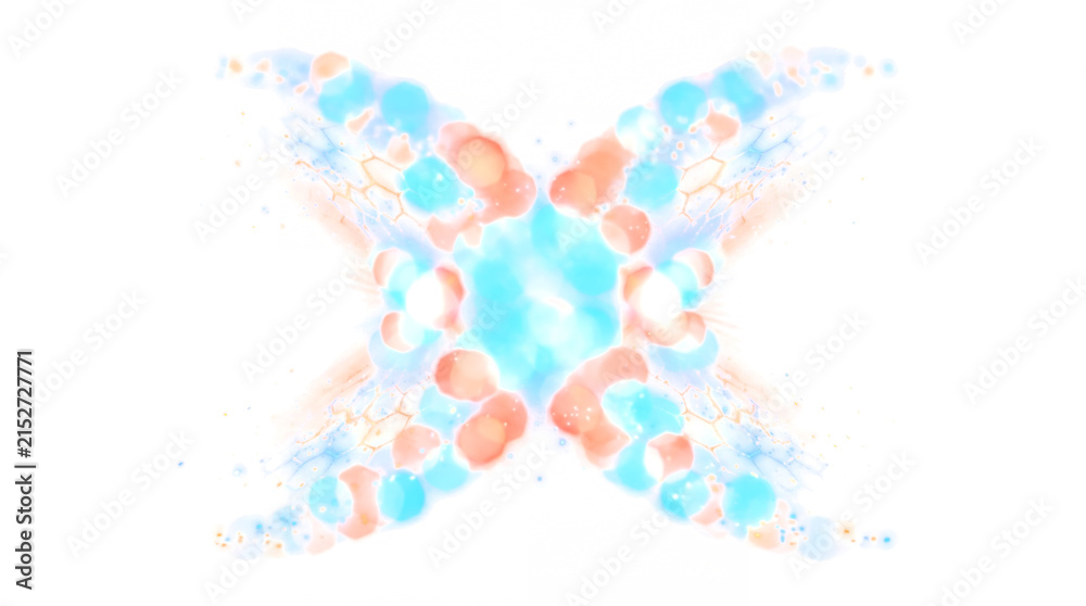 Obraz premium Confetti Cluster Honeycomb Defocused Bokeh Light Field Glowing transparent overlay design element with soft particles