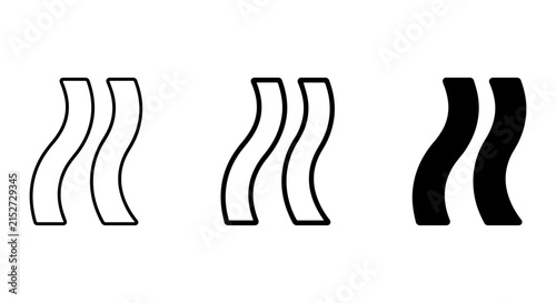 Steam Icons, Heat Waves, Hot Vapors, Culinary Symbols, Vector Graphics
