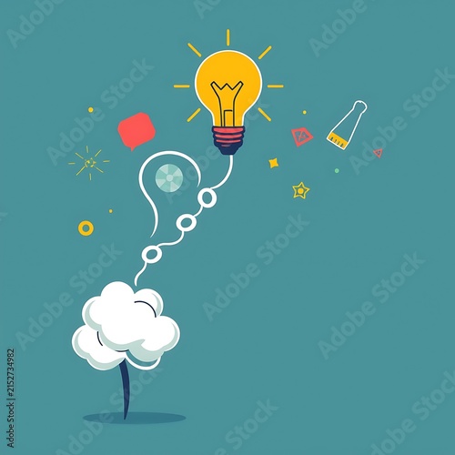 Creative Idea Generation and Innovation Concept.