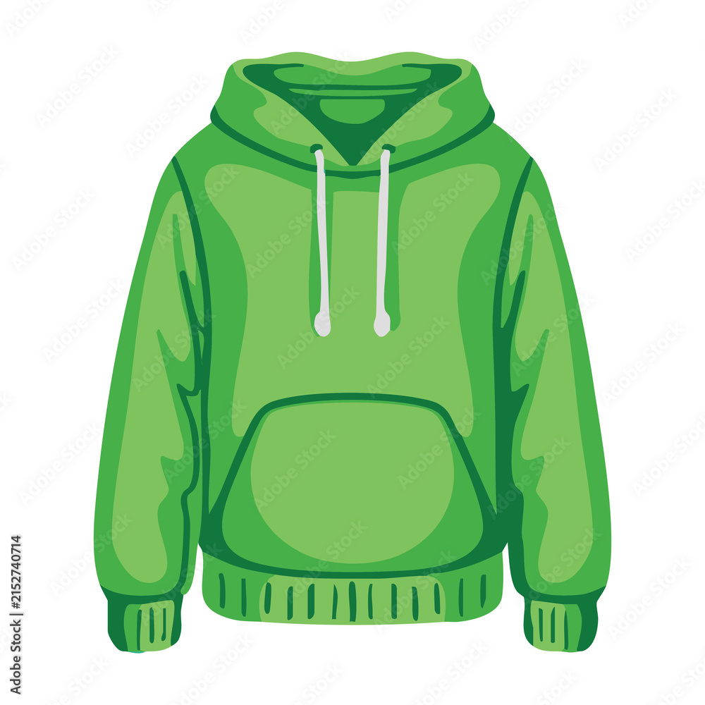 Naklejka premium Green Hoodie Sweatshirt Casual Wear