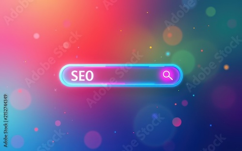 Glowing search bar with 
