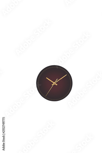 фотографія Dark Burgundy Luxury Clock Face with Gold Hands