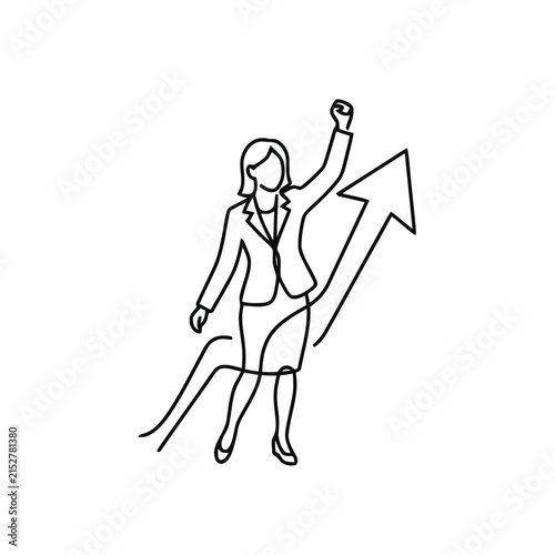 vector illustration of a woman with a microphone