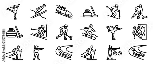Winter Sports Icons Set
