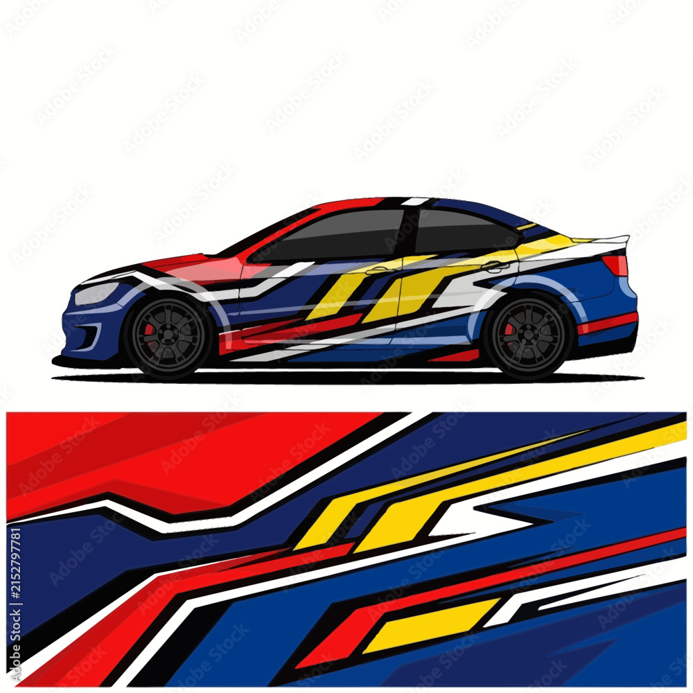 Fototapeta premium Race Car Wrap Design