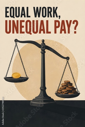 Equal Work Unequal Pay Concept with Unebalanced Scales and Wage Inequality