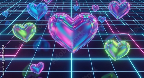 Neon Hearts adrift in a Digital Cosmos.