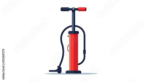Red fire hydrant mounted on metal stand outdoors.