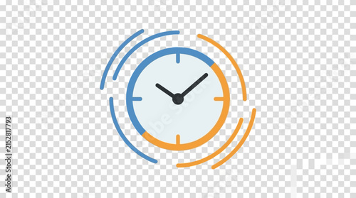 Fast analog clock motion icon