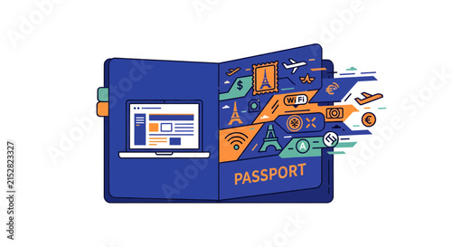Digital Passport for Remote Work Travel Essentials Infographic