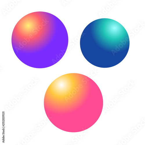 Colorful gradient mesh orb vector collection
