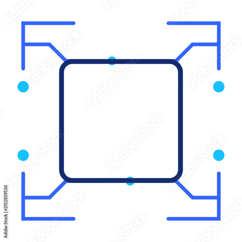 Futuristic technology circuit border frame
