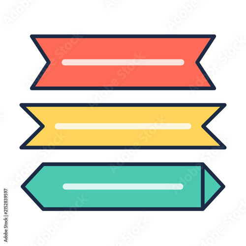Modern ribbon banner and label shape collection