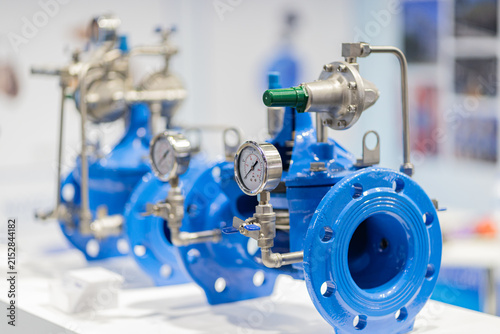 Pipe pressure gauges, valves, and pipe fittings. valve and pressure gauge  piping 