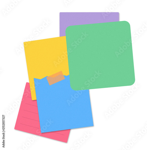 Colorful overlapping sticky notes design