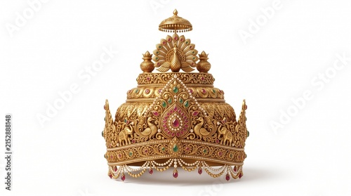 Traditional Kerala Royal Crown Inspired by Onam Culture