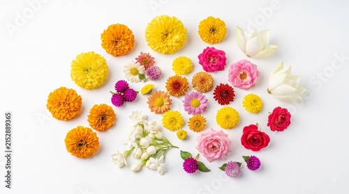 Colorful Flowers for Traditional Onam Pookalam Decoration