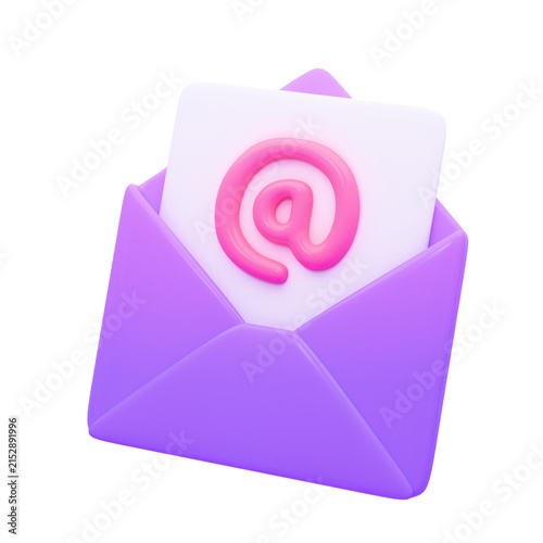 Cute Ecommerce Icon Collection - Customer Support Icon Set - Email Icon - Transparent 3D PNG Elements