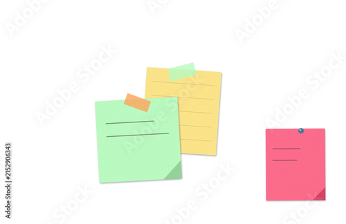 Colorful sticky notes stacked in a modern workspace