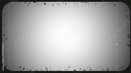 Old Film Frame Overlay with Dust, Scratches, and Vignette Effect Loop