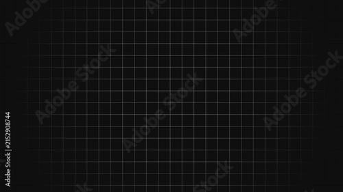 Subtle White Grid Pattern On a Dark Black Background Loop
