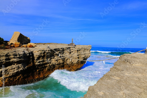 Photography Beautiful Shirahama Beach in Izu with blue sea and sky