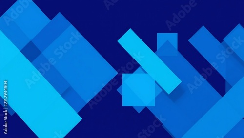 Abstract background with blue squares and rectangles in modern geometric style