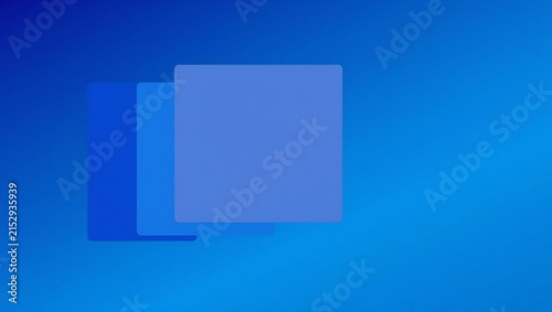 Abstract blue squares stacked in a digital gradient background